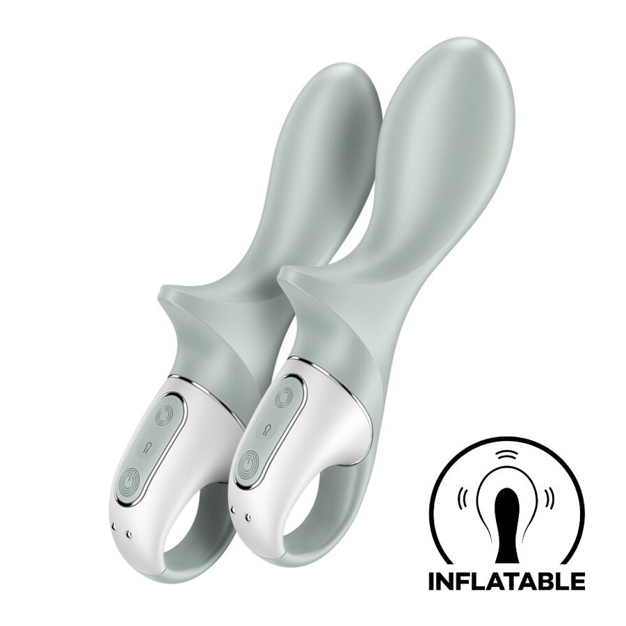 SATISFYER - AIR PUMP BOOTY 3 VIBRATORE ANALE GONFIABILE GRIGIO VERDE